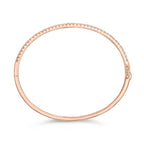 14K Gold 1.00 Cttw Half Eternity Diamond Bangle Bracelet (G-H Color, SI2-I1 Clarity) - 7" Inches