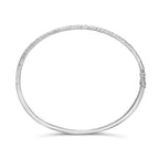 14K Gold 1.00 Cttw Half Eternity Diamond Bangle Bracelet (G-H Color, SI2-I1 Clarity) - 7" Inches