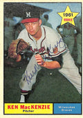 Ken MacKenzie Milwaukee Braves Signed/Auto 1961 TOPPS Card #496 189505
