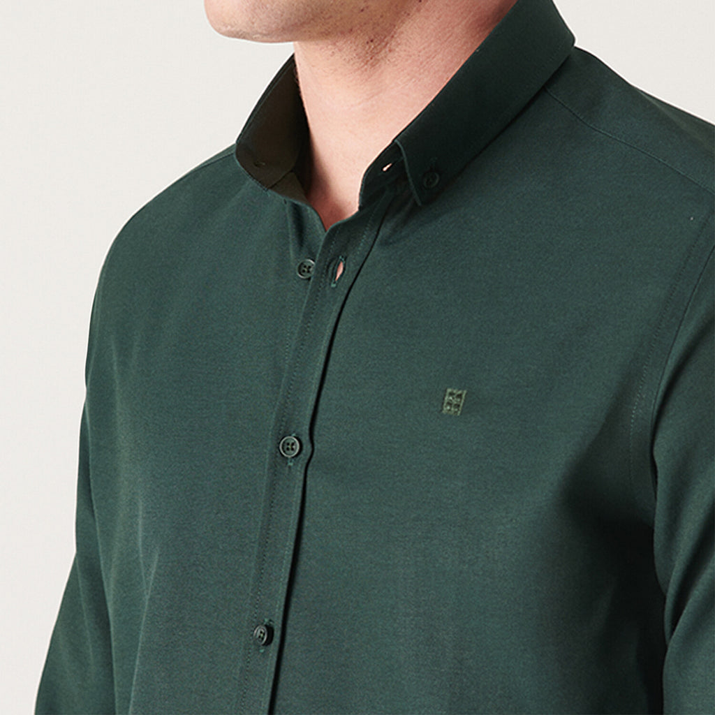 Oxford Regular Fit Shirt // Dark Green