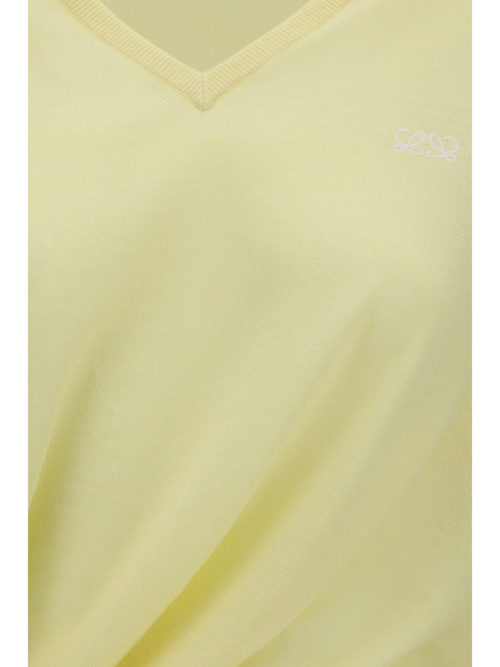 Wool Sweater V-Neck Light Yellow