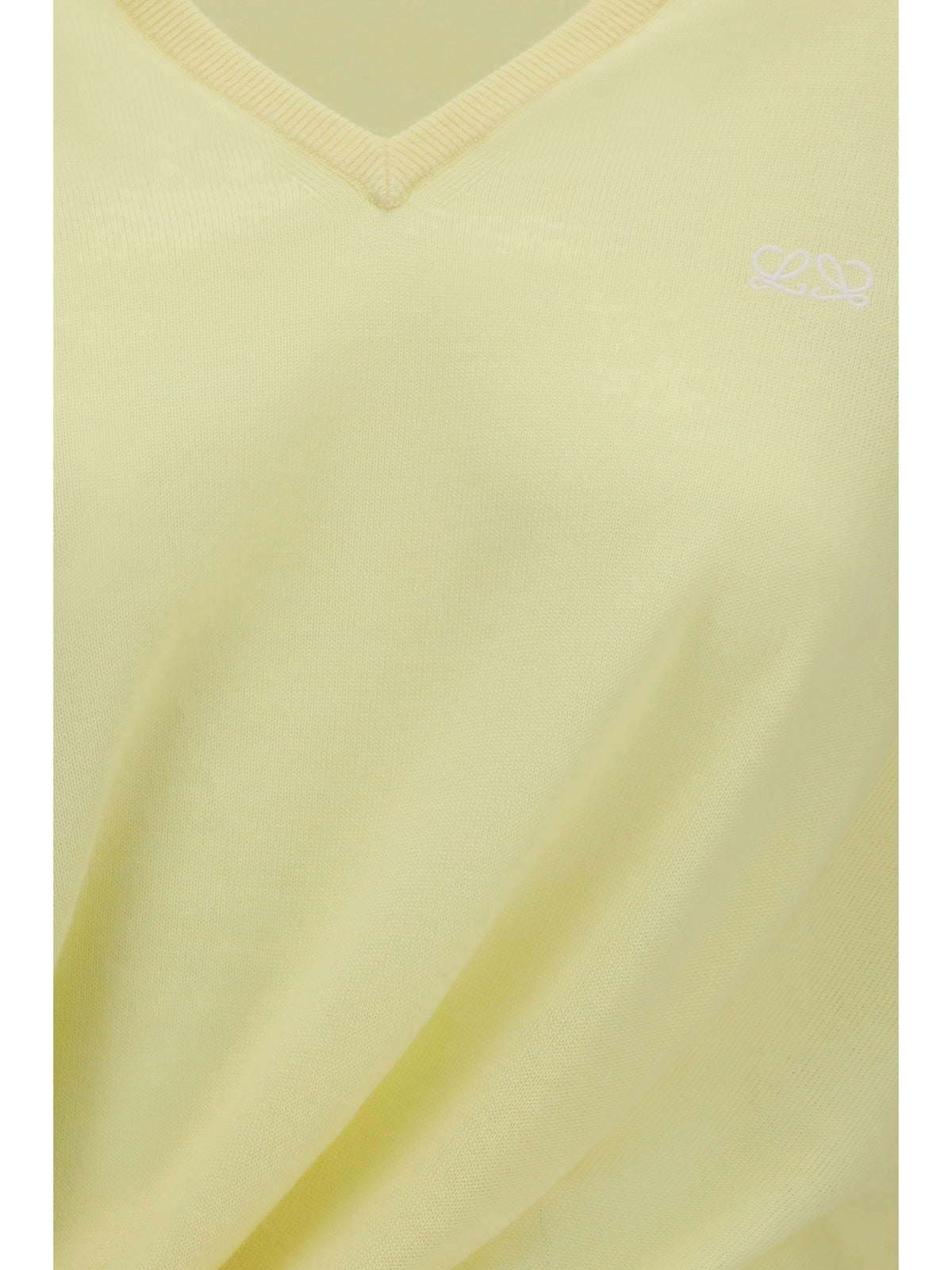 Wool Sweater V-Neck Light Yellow