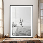 Ocean Dive Wall Art | Summer Splash Canvas Print, Waves and Sea