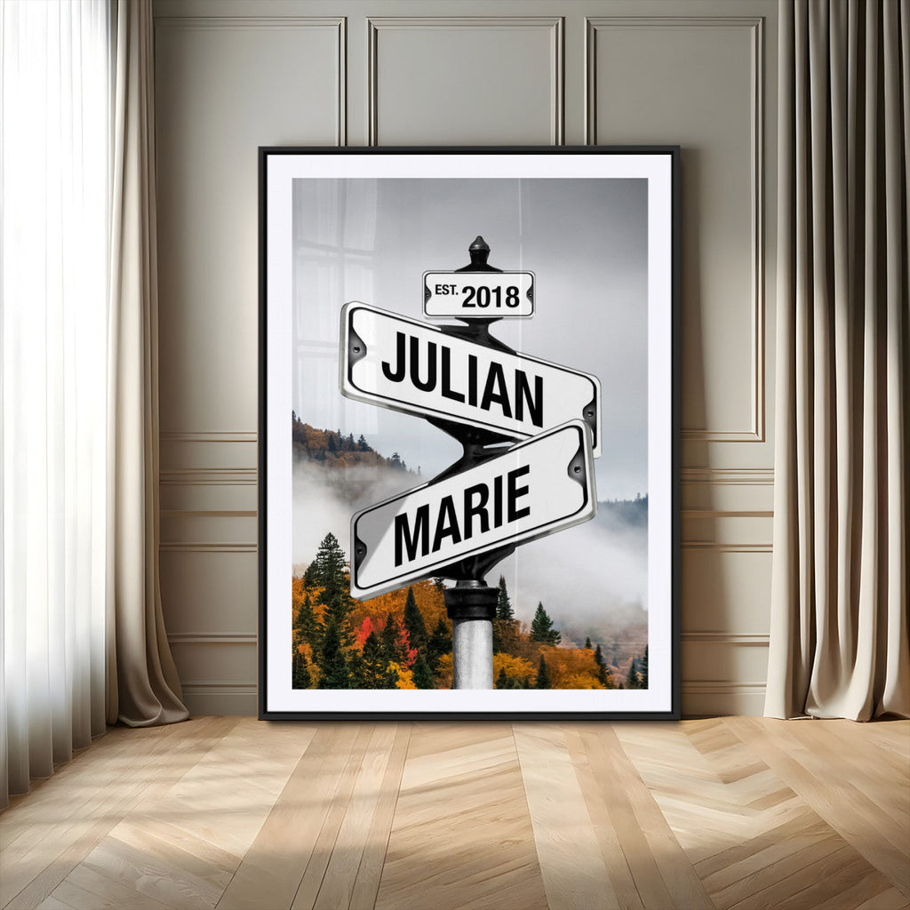 Personalized Street Sign Art Canvas Print