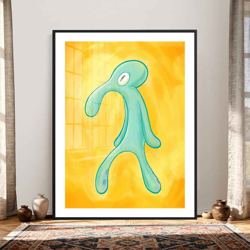 Squidward Tentacles Wall Art Canvas Print | Bold and Brash