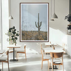 Saguaro Cactus Wall Art Canvas Print, Framed Desert Landscape Art, Southwestern Boho Decor