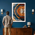 Abstract Wood Grain Canvas Print, Tree Ring Pattern Wall Art