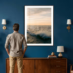 Ocean Wave Wall Art Canvas Print, Calm Coastal Nature Decor