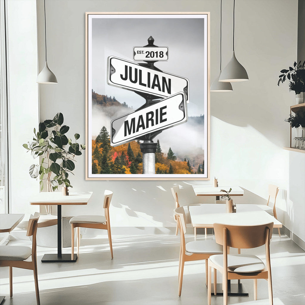 Personalized Street Sign Art Canvas Print
