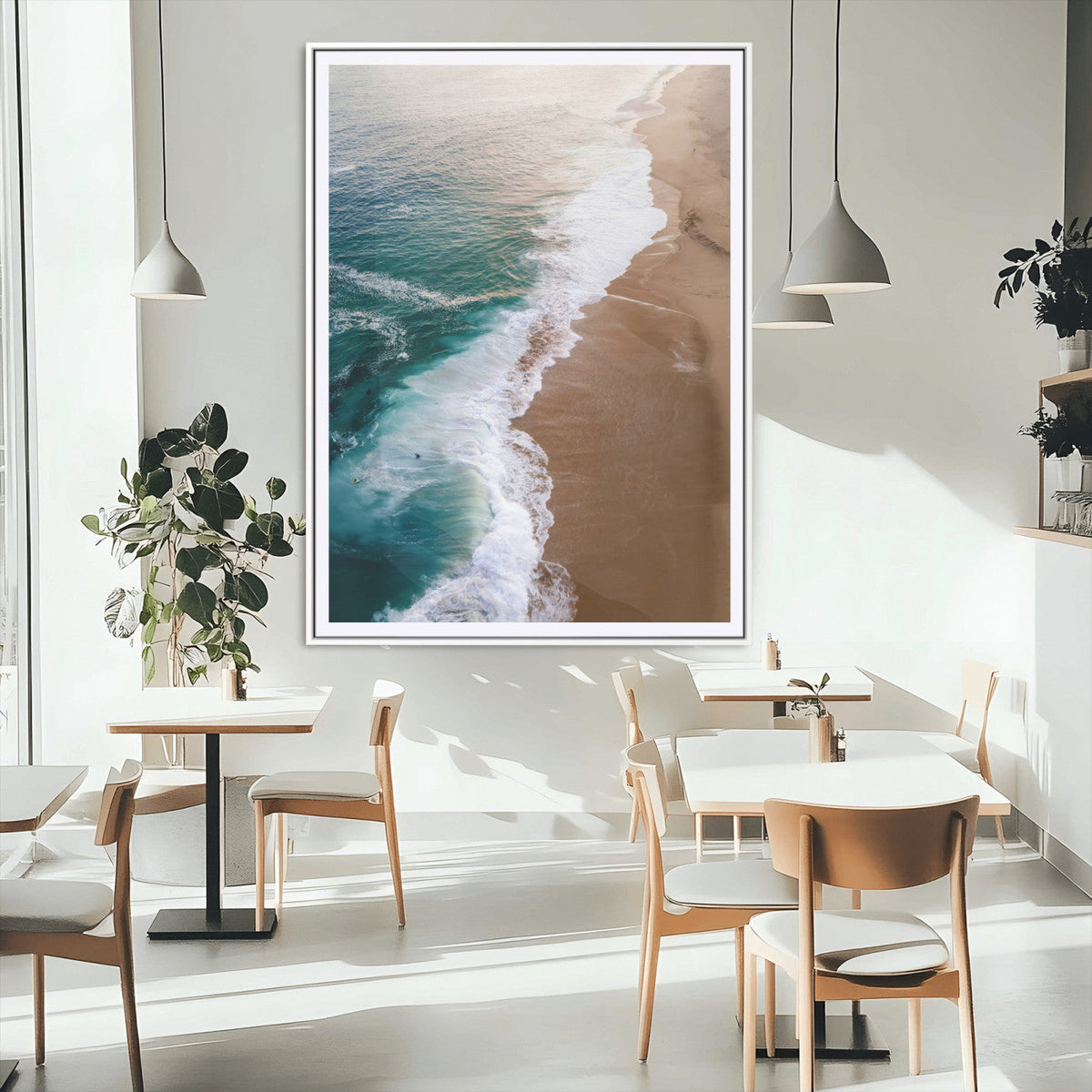 Serene Ocean Waves Wall Art Beach Wall Decor