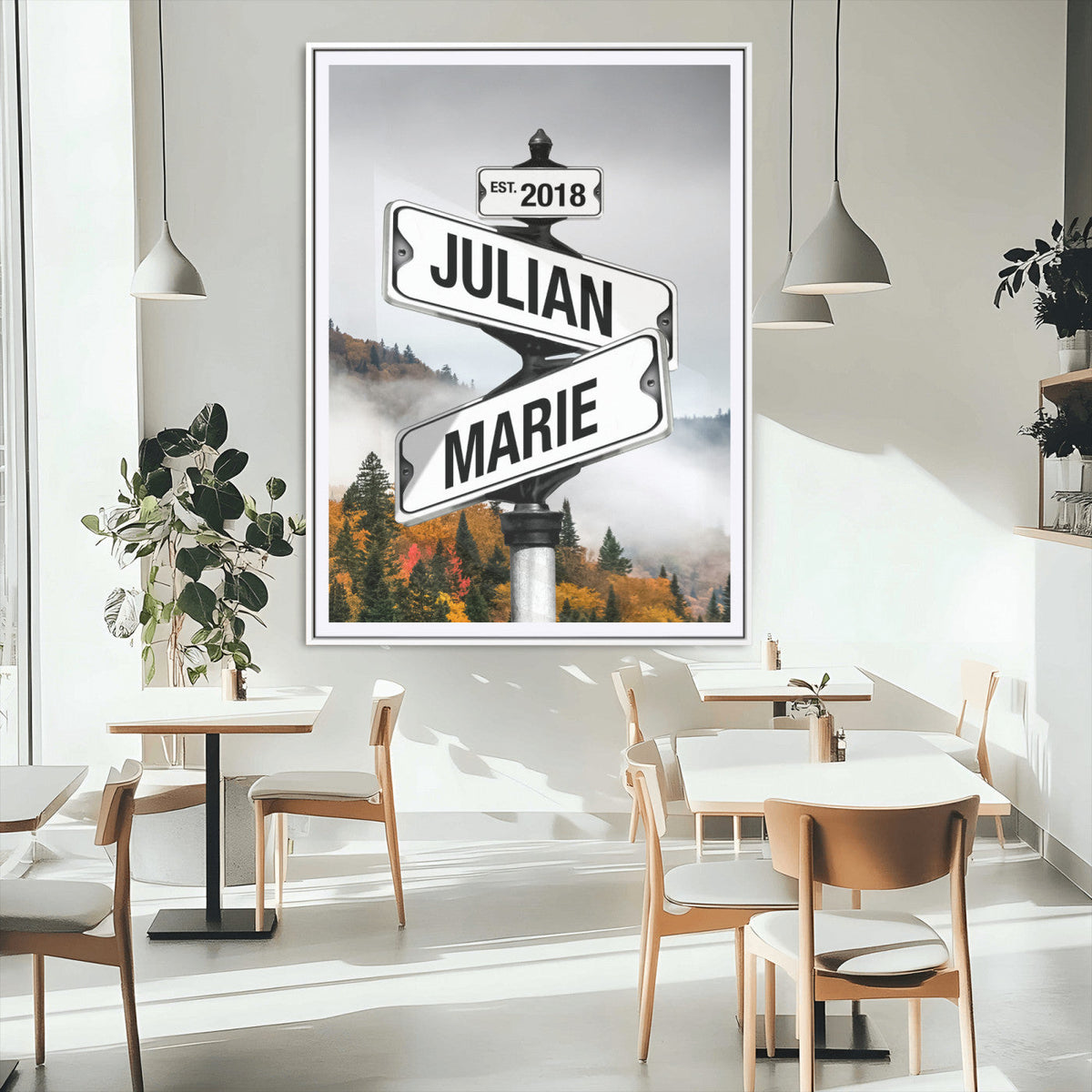 Personalized Street Sign Art Canvas Print