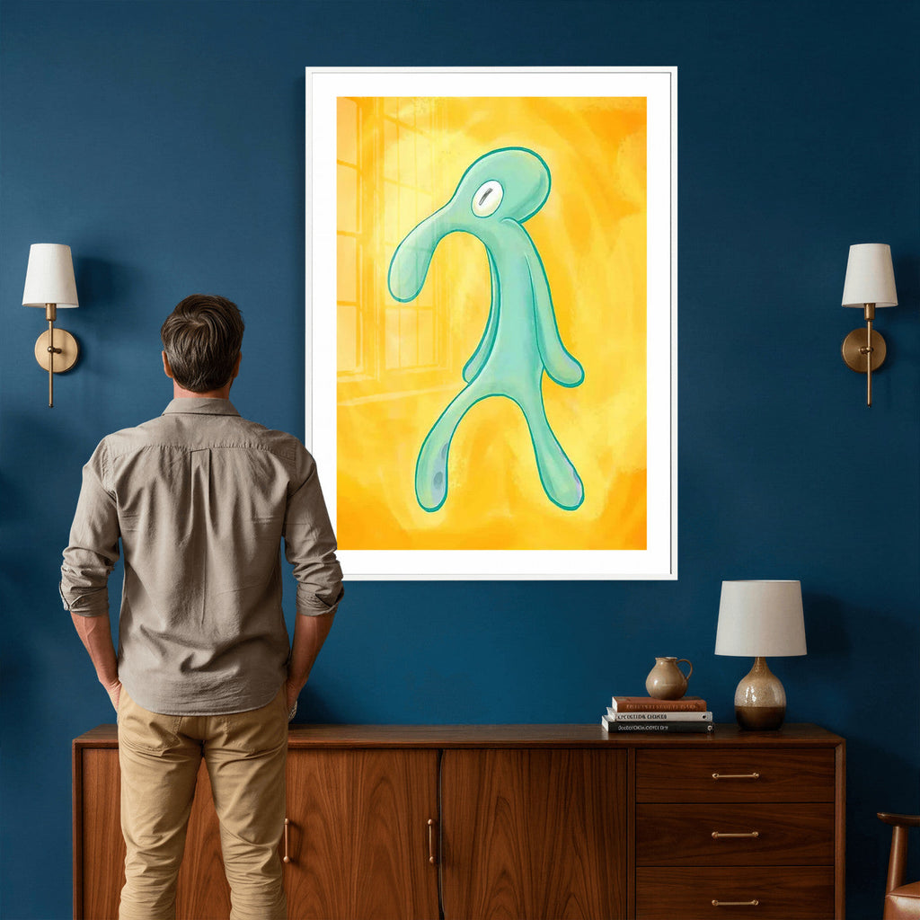 Squidward Tentacles Wall Art Canvas Print | Bold and Brash