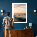 Ocean Wave Wall Art Canvas Print, Calm Coastal Nature Decor