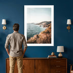 Coastal Cliffs Canvas Wall Art, Ocean Shoreline Photography