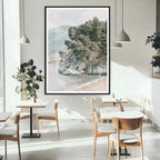 Beach Trees Wall Art Canvas Print, Framed Earthy Beachside Coastal Nature Art