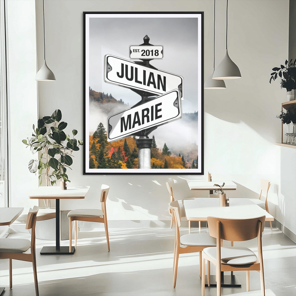 Personalized Street Sign Art Canvas Print