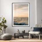 Ocean Wave Wall Art Canvas Print, Calm Coastal Nature Decor