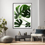 Abstract Teal Blue Wall Art Canvas Print, Modern Abstract Color Block