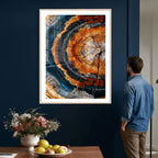 Abstract Wood Grain Canvas Print, Tree Ring Pattern Wall Art