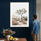 Joshua Tree Desert Wall Art Canvas Print, Minimal Southwest Landscape