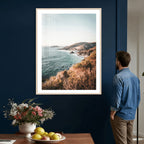 Coastal Cliffs Canvas Wall Art, Ocean Shoreline Photography