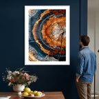 Abstract Wood Grain Canvas Print, Tree Ring Pattern Wall Art