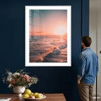 Sunset Ocean Wall Art Canvas Print