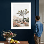 Joshua Tree Desert Wall Art Canvas Print, Minimal Southwest Landscape