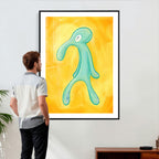 Squidward Tentacles Wall Art Canvas Print | Bold and Brash