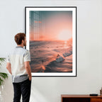 Sunset Ocean Wall Art Canvas Print