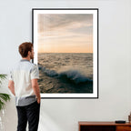 Ocean Wave Wall Art Canvas Print, Calm Coastal Nature Decor