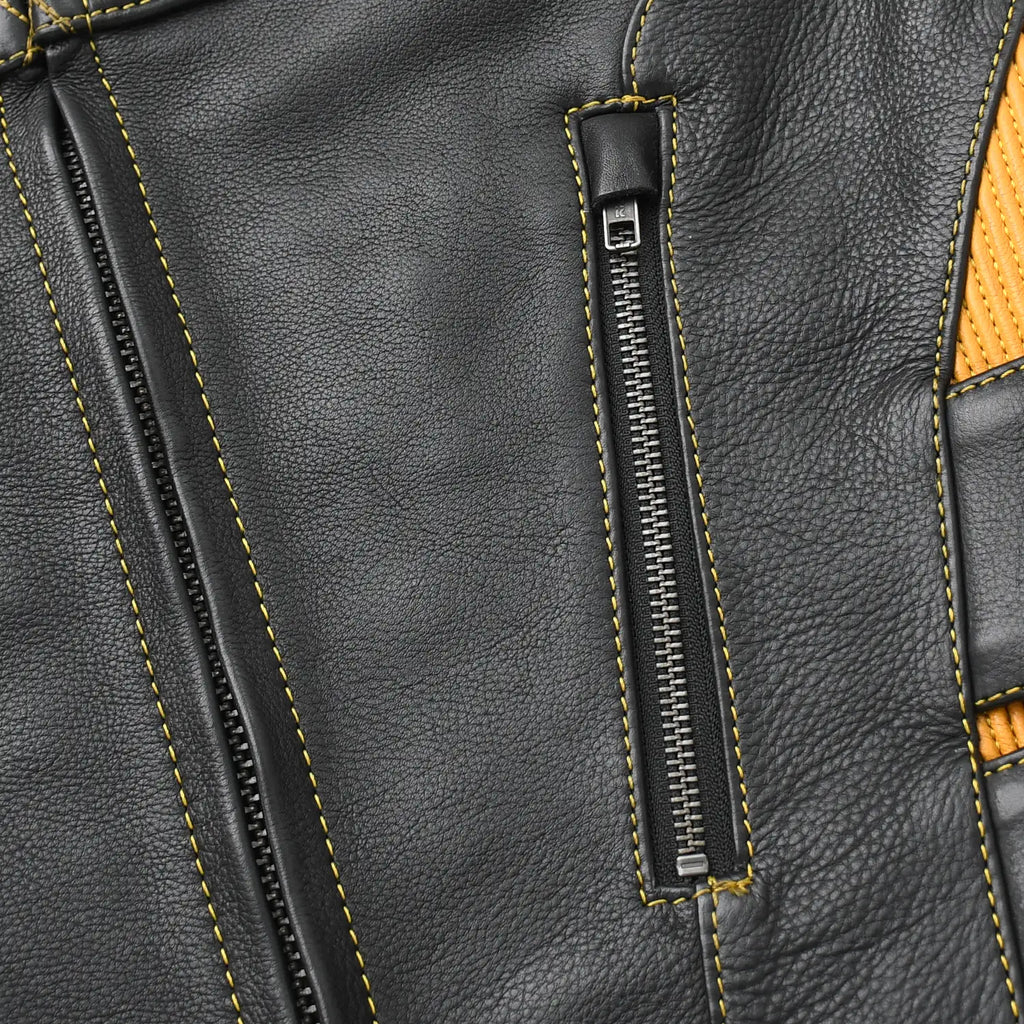 Tactical Emerald Men’s Motorcycle Leather Vest