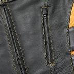 Tactical Emerald Men’s Motorcycle Leather Vest