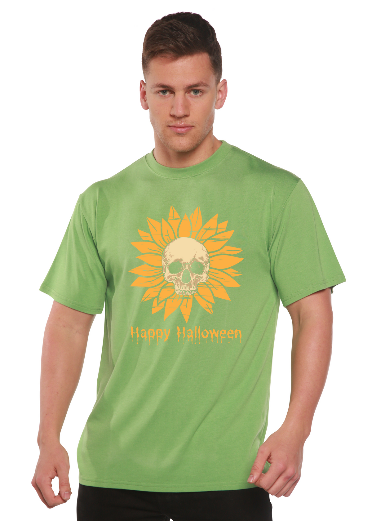 Happy Halloween Day Men's Bamboo Viscose/Organic Cotton Short Sleeve Graphic T-Shirt