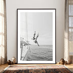 Ocean Dive Wall Art | Summer Splash Canvas Print, Waves and Sea