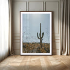 Saguaro Cactus Wall Art Canvas Print, Framed Desert Landscape Art, Southwestern Boho Decor