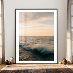 Ocean Wave Wall Art Canvas Print, Calm Coastal Nature Decor