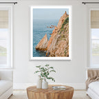 Cliff Divers Wall Art Canvas Print | Oceanfront Cliffs and Waves