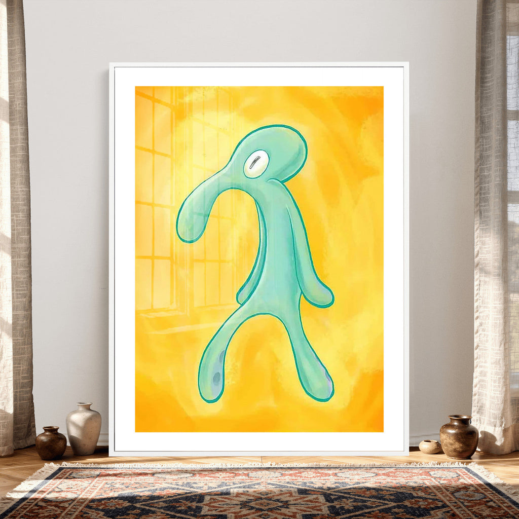 Squidward Tentacles Wall Art Canvas Print | Bold and Brash