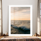 Ocean Wave Wall Art Canvas Print, Calm Coastal Nature Decor