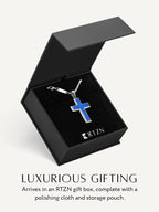 Lapis Lazuli Cross Pendant Necklace