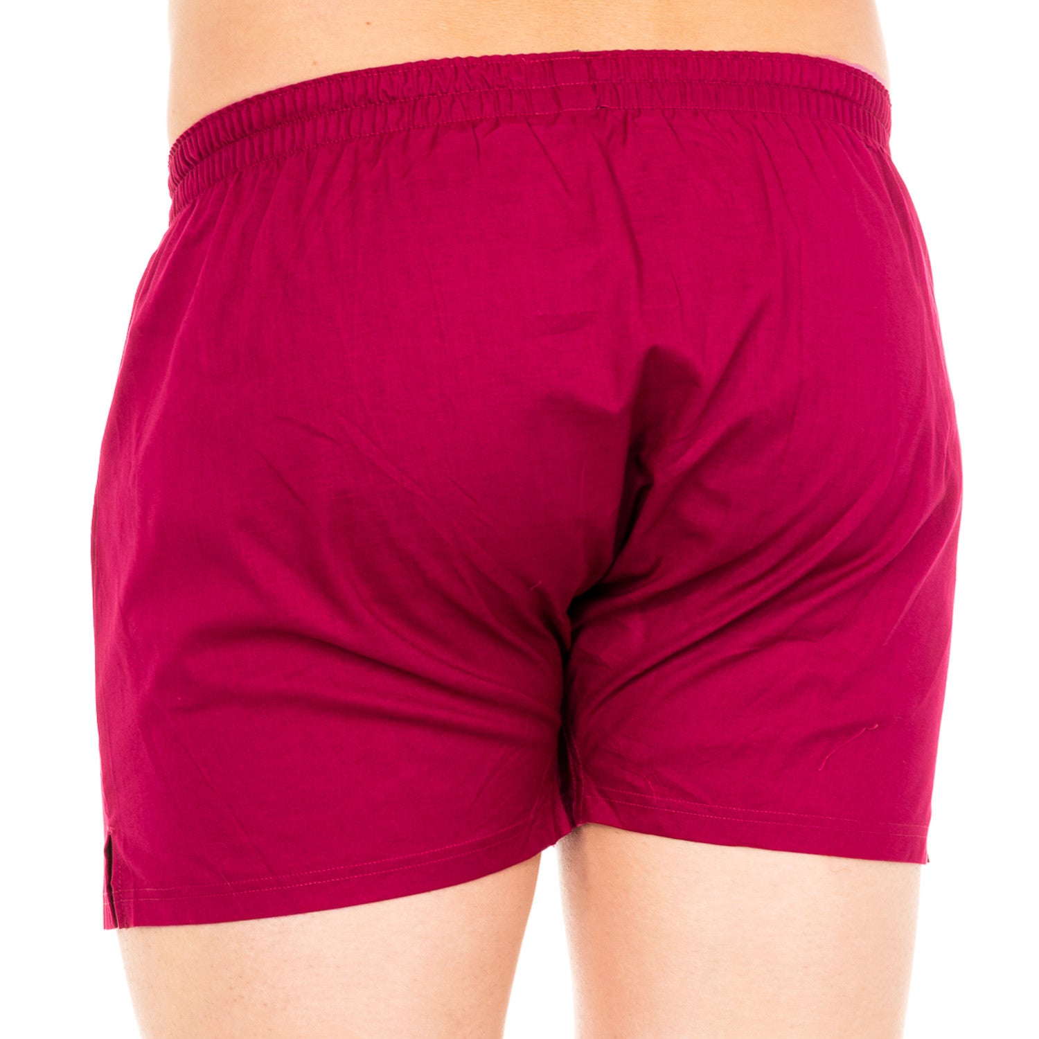 100% Cotton Boxers // Garnet + Gray Stripes // Pack of 2