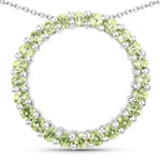 0.84 Carat Genuine Peridot .925 Sterling Silver Pendant