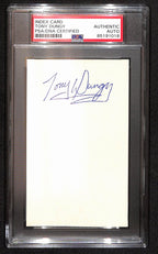 Tony Dungy HOF Signed/Auto 3x5 Index Card Baltimore Colts PSA/DNA 187457
