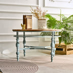 Round Top Carved Table