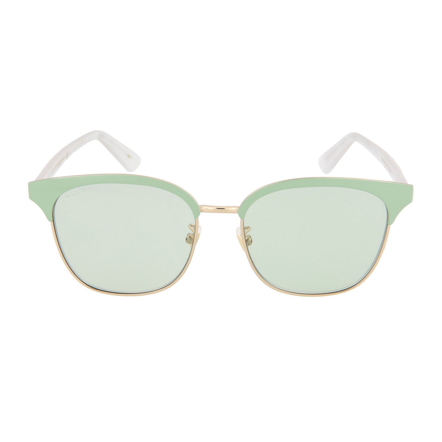 Women's Round Sunglasses // Shiny Endura Gold + Shiny Sage
