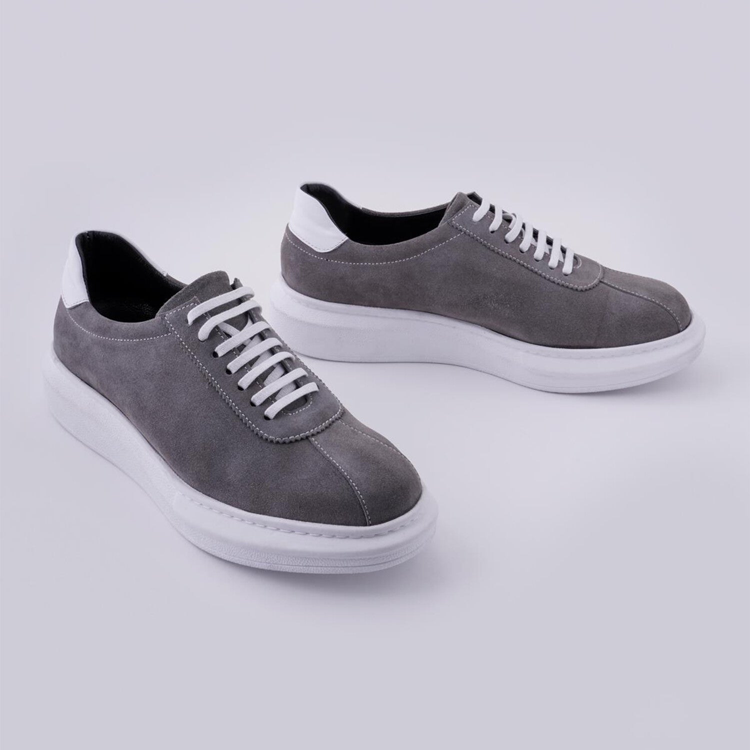 Jack Leather Sneakers // Grey