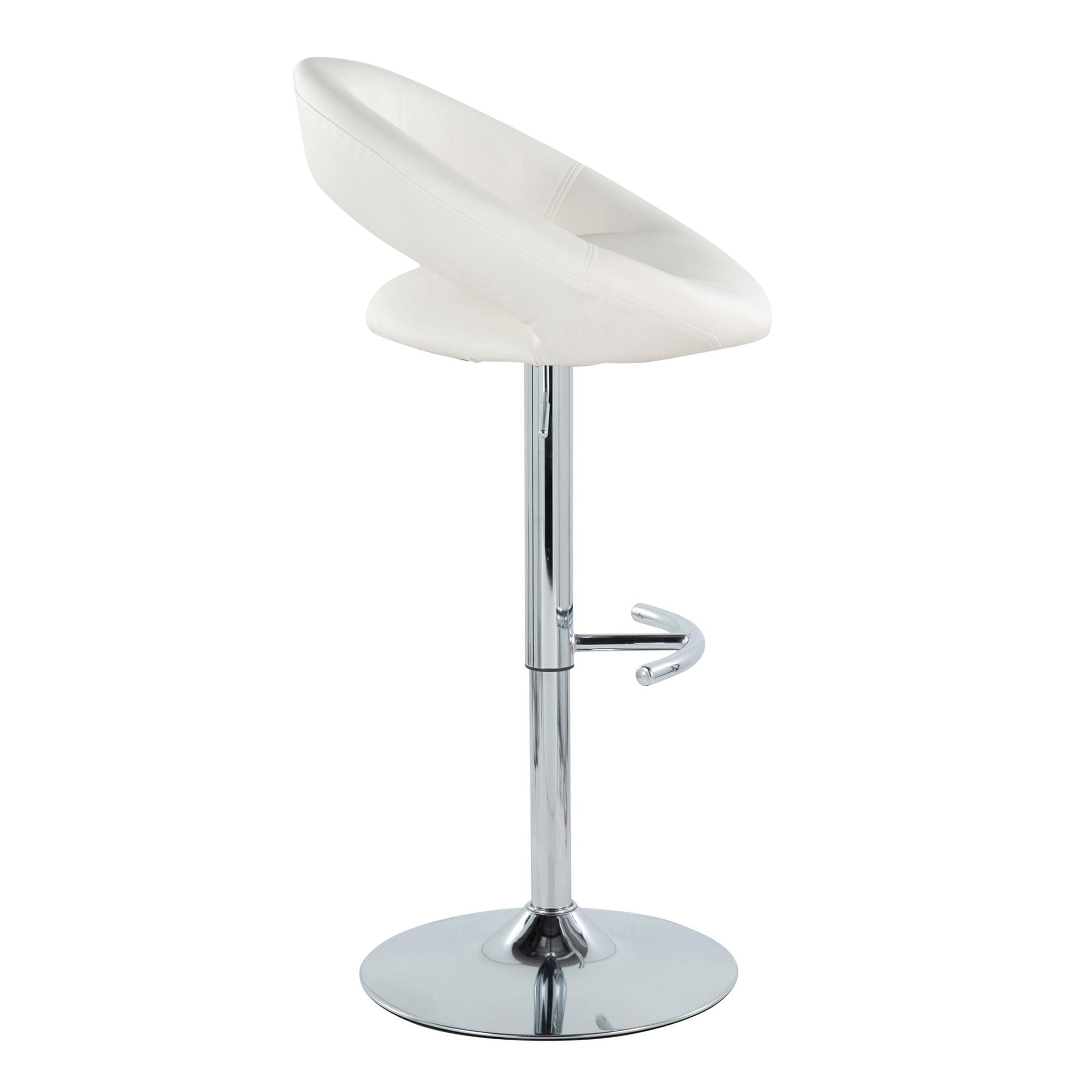 Posh - Contemporary Adjustable Barstool With Swivel (Set of 2)