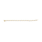 10k Yellow Gold 1.00 Cttw Round-Cut Diamond Floral S-Link 7.50" Bracelet (I-J Color, I2-I3 Clarity)