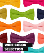 Vittorio Farina Boy's Pretied Solid Silky Satin Bow Tie
